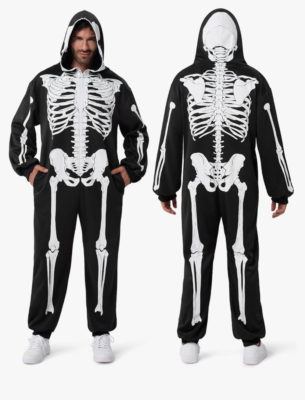 Spooktacular Creations Adult Skeleton Jumpsuit Costume Men’s